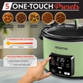 thumbnail image 3 of Gourmia 4.5 QT Programmable Slow Cooker, 5 Presets, Keep Warm, Green, 3 of 8
