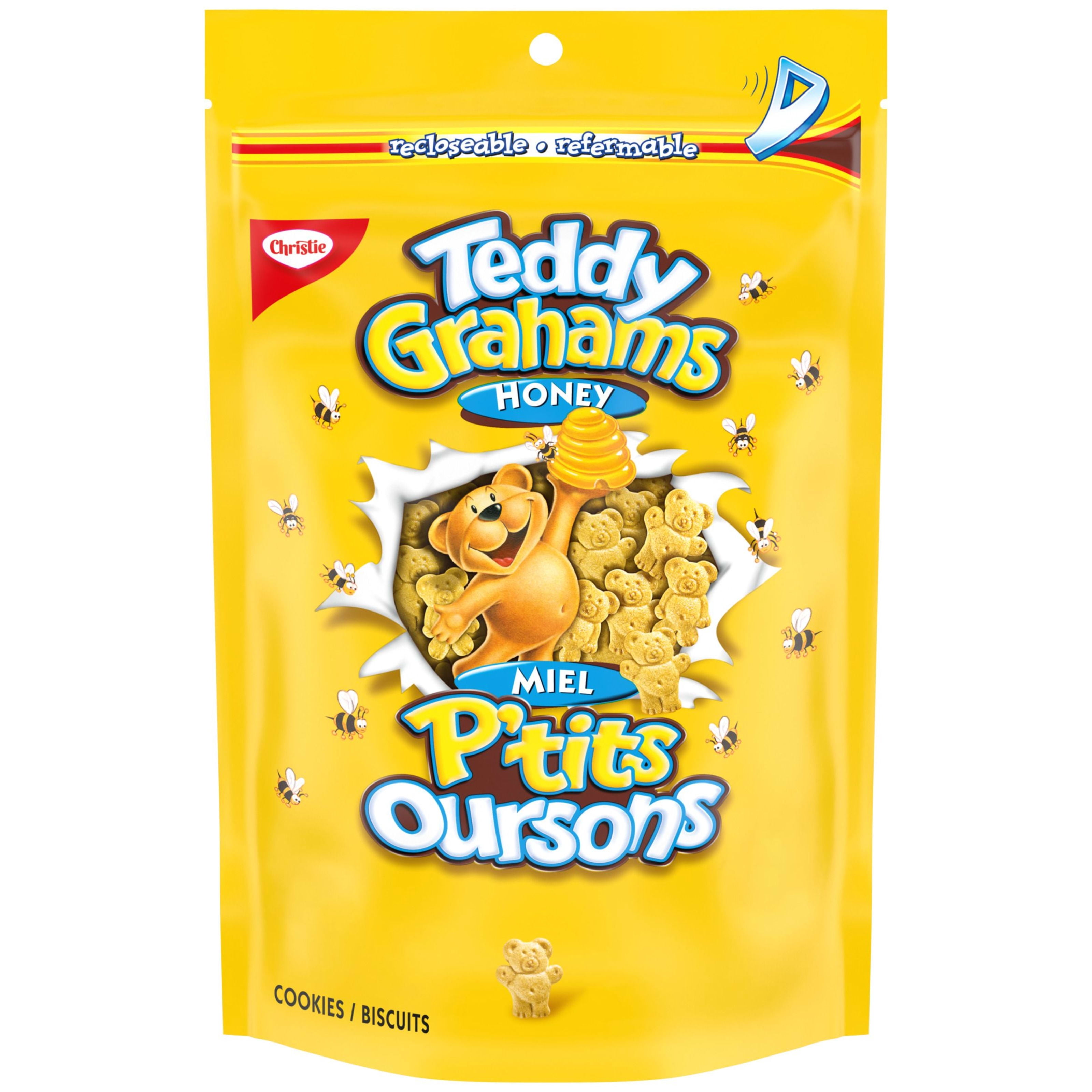 Christie, Teddy Graham Cookies, made in a peanut-free factory, school Snacks, Individually Wrapped