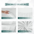 thumbnail image 3 of Beddora Lightweight Microfiber Sheet Set – Soft, Breathable, Quick-Dry & Wrinkle-Resistant – Includes Flat Sheet, Fitted Sheet & Pillowcases – Double – White, 3 of 6