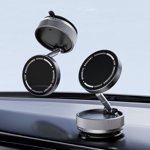 Car Phone Holder Magnetic, Height Adjustable FoldableVacuum Suction Cup Phone Mount, Stick Anywhere, 360 Rotation Cell Phone Holders Phone Stand