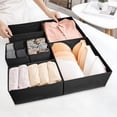 thumbnail image 4 of Ovzne Indoor Storage Box Storage Box 6-Piece Foldable Drawer Wardrobe Storage Box Drawer-Style Six-Piece Set Foldable Storage Box Thickened Storage Box On Clearance, 4 of 5