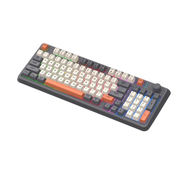 lionlar Clavier de Jeu Mécanique Compact Clavier Sans Fil pour Femmes Hommes PC Bureau C