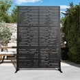 thumbnail image 1 of Modern Shade 4x6 FT Metal Privacy Screen, Modular Decorative Panel, Freestanding Weather-Resistant Outdoor Fence & Garden Divider (Metro Code), 1 of 7
