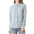thumbnail image 2 of INSPIRE CHIC Chemise Boutonnée pour Femme à Petites Fleurs à Manches Longues Col en Pointe Haut de Bureau TG Bleu, 2 of 8