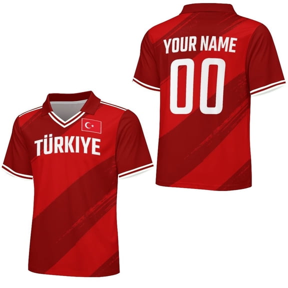 Chandail de Soccer Personnalisé Dinde 2026 Chandail avec Nom et Numéro Personnalisés pour Hommes Femmes Enfants Style National Campagnard Chandail de Fan de Soccer