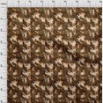 thumbnail image 4 of oneOone Rayon Brown Fabric Abstract Fabric For Sewing Printed Craft Fabric By The Yard 56 Inch Wide, 4 of 4