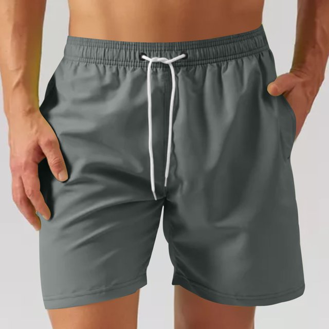 asjyhkr Mens Beach Shorts Lightweight Quick Drying with Pockets Elastic Waist Workout Shorts,17 Colors