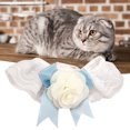 thumbnail image 3 of CBFFDC Pet Neck Circle Pet Collar Princess Style Three dimensional Flower Lace Comfortable Wear Elastic Strap Up Adorable Triangle Dogs Cats, 3 of 7