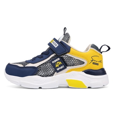 Espadrilles pour Enfants, Espadrilles Garçons en Maille Respirante Chaussures de Sport pour Enfants Légères Confortables Marche Course Jeu Extérieur Non Durables Faciles à Enfiler et à Enlever à Bride Auto-Agrippante, Espadrilles Garçons Taille : 11,5-12 Ans