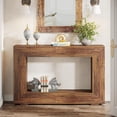 thumbnail image 3 of Tribesigns Farmhouse Console Table, 47" Wood Sofa Table with Storage for Living Room, Brown, 3 of 5