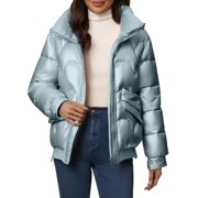 iHPH7 Womens Puffer Jacket Casual Outerwear Warm Coats for Women Winter Jackets for Women Warm Jackets for Women Mid Length Coats for Women Winter Parka for Women Green M