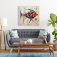 thumbnail image 2 of Poisson Abstrait - Toile 24"x24 Pouces - Impression sur Demande, 2 of 5