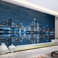 thumbnail image 1 of Papier Peint 3D Bleu NYC Aqua SKU# WAL0197, 1 of 1