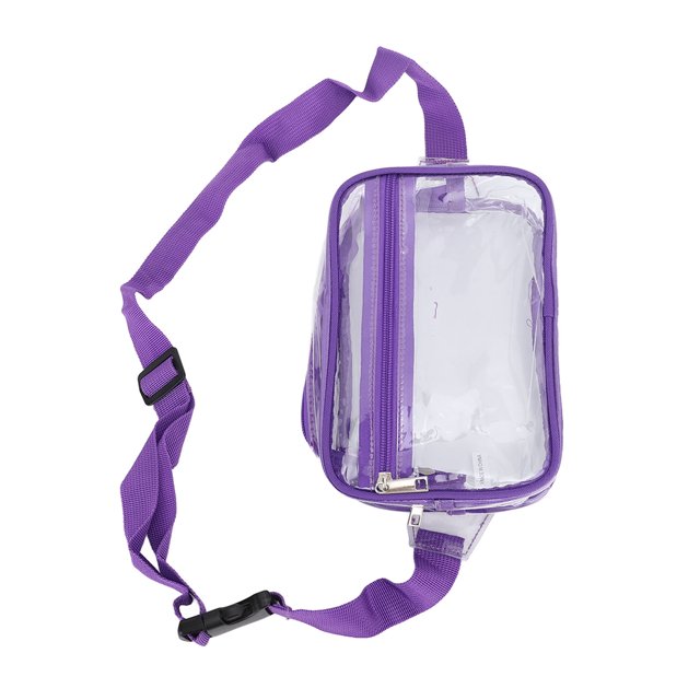 Waterproof PVC Clear Sling Bag, Transparent Large Capacity Adjustable Strap Chest Waist Pack For Sports Travel