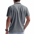 thumbnail image 4 of Weiqiqre Men Shirts Short Sleeve Button Down Shirts Classic Stripe Golf Polo Collared Work Shirts, 4 of 9