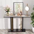 thumbnail image 4 of Wisfor Delicate Texture Marble Console Table Narrow Long Sofa Table Hall Display Stand, 4 of 9