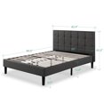 thumbnail image 2 of Zinus Lottie Square Stitched Upholstered Platform Bed Frame with Headboard, 2 of 7