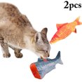 thumbnail image 2 of 2 Pcs Jouet pour Chat Poisson Créatif Queue de Carpe Brochée en Peluche Herbe à Chat Toy Cat Jouet à Mâcher, 2 of 10