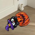 thumbnail image 4 of HANDIED Polyester carpet Cute Pumpkin Fall Halloween Bathroom Mat Microfiber Gothic Halloween Bathroom Rug Non Slip Washable Funny Pumpkin Halloween Shower Bathroom Rug Bathroom Deco, 4 of 4