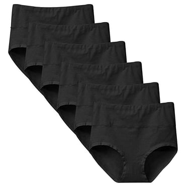 Hbhpov Women High Waist Briefs Strechy Cotton Underwear, 6 Pack, Size S-3XL