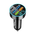 thumbnail image 1 of 66W Car Charger 4 USB Type C Fast Charging Car Phone With Dis Adapter Y1G6, 1 of 1