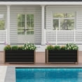 thumbnail image 4 of Jardinière Surélevée en Aluminium Résistante aux Intempéries – Rectangle Profond, Coins Arrondis Sécuritaires, Trous de Drainage – Parfaite pour Patio, Balcon, Cour, Fleurs et Légumes – Taille : 100x40x45 cm, Couleur : Gris, 4 of 8