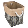 thumbnail image 1 of DII Bac en Toile de Jute Ikat Noir Rectangle Moyen, 1 of 9