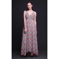 thumbnail image 4 of Bimba Floral Ladies Printed Resort Maxi DrawstringDressSpaghetti Strap Beach Wear-X-Small, 4 of 6