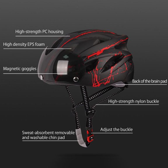 Bike Helmet  Helmet Bicycle Helmet Cycling Protective Helmet Helmet Cycling Helmet For Adult Men Women Protective Helmet With Magnetic Visor