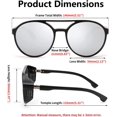 thumbnail image 3 of FEISEDY Lunettes de Soleil Steampunk Classiques pour Hommes Femmes Rétro Rondes Gothiques Lunettes Protection UV400 B2957, 3 of 6