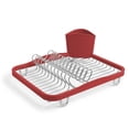 thumbnail image 1 of Umbra Sinkin Dish Rack,Red/Nickel, 1 of 9