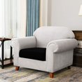thumbnail image 2 of CHUN YI 1 Piece Cushion Cover Spandex Stretch Textured Grid Box Cushion Seat Slipcover, 2 of 6