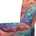 thumbnail image 4 of Designart "Radiant Spectrum Opt Art painting I" Multi-Color Abstract Upholstered Accent Chair - Modern Arm Chair For Bedroom, 4 of 7
