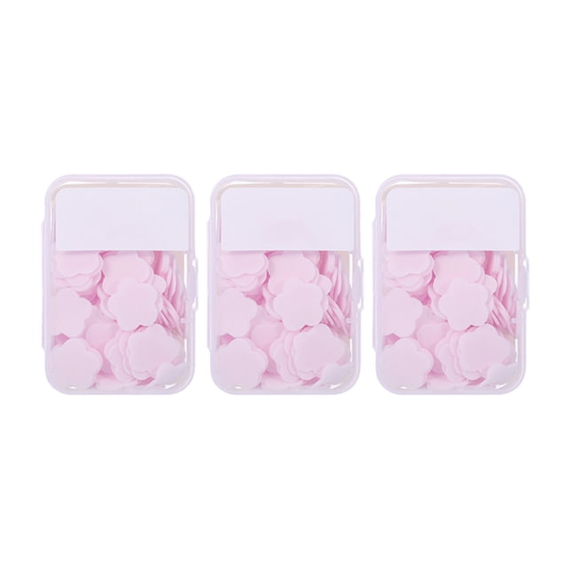 3 Boîtes de Feuilles de Savon pour Voyage Feuilles de Savon en Papier Jetables Parfumées Bandes de Savon Portables Dissolvables pour Lavage des Mains