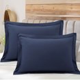 thumbnail image 1 of PiccoCasa Soft 1800 Microfiber Oxford Pillowcases 2Pcs, King Navy, 1 of 7