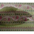 thumbnail image 4 of oneOone Viscose Chiffon Fabric Leaves & Floral Block Printed Craft Fabric BTY 42 Inch Wide, 4 of 4