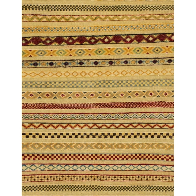 Ahgly Company Indoor Rectangle Abstract Orange Abstract Area Rugs, 2' x 3'