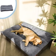 Dvkptbk Winter Thickened Warm Dog Kennel Removable Washable Dog Mats Medium and Large Dogs Corduroy Pet Kennel Non Slip Stain Resistants