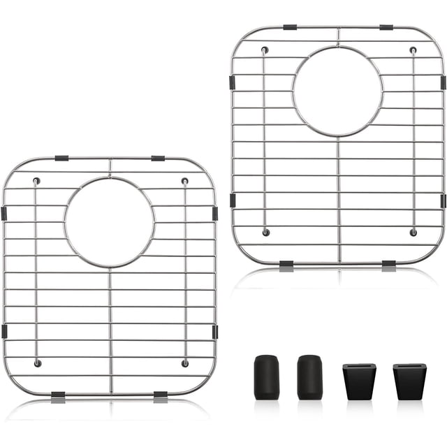 APPASO 11-58" Kitchen Kitchen Sink Sink Grid 2 Pcs 13" X Rack for for Bottom of Stainless Steel Protectors Single or Double Bowl