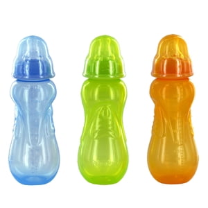 Nuby Anti-Colic Non-Drip Standard Neck Plastic Baby Bottles, Variable Flow