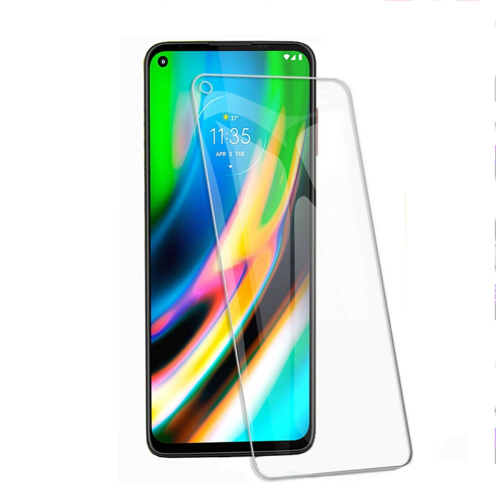 [2 Packs] Moto G9 Play Screen Protector, Moto G9 Play SuperShield Tempered Glass Screen Protector, Anti-Scratch HD Clear Screen Guard for Moto G9 Play