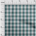 thumbnail image 2 of oneOone Rayon Teal Green Fabric Check Sewing Material Print Fabric By The Yard 56 Inch Wide, 2 of 4