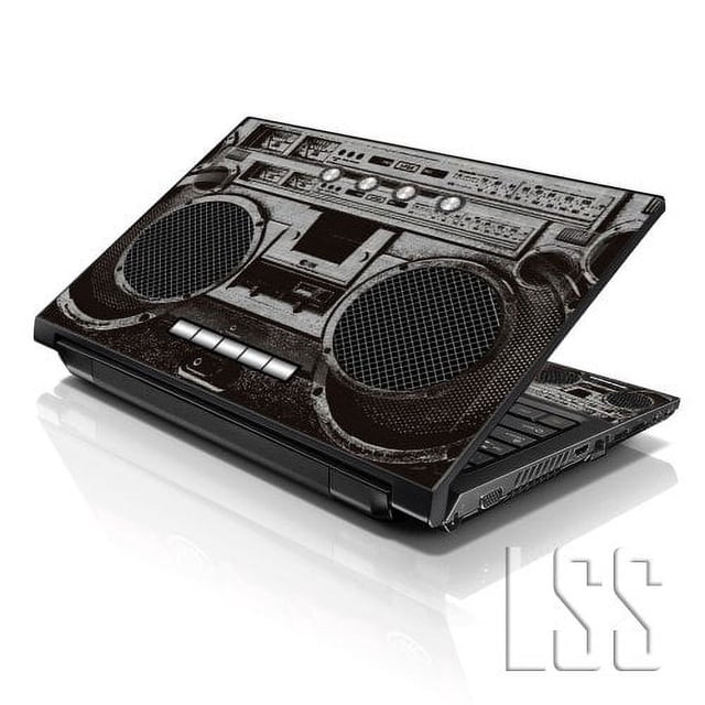 LSS Laptop Skin Sticker Decal Cover Cassette Player Design Fits 17" to 19" Laptops
