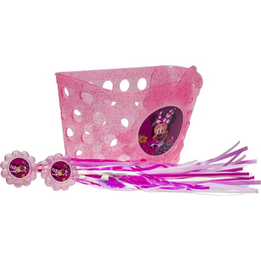 Bell Sports Minnie 3D Molded Bike Basket & Streamers Pink