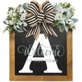 thumbnail image 2 of YAOMOBB Hanging Pendant Farmhouse Front Door Wreath Personalized Welcome Sign, 2 of 5