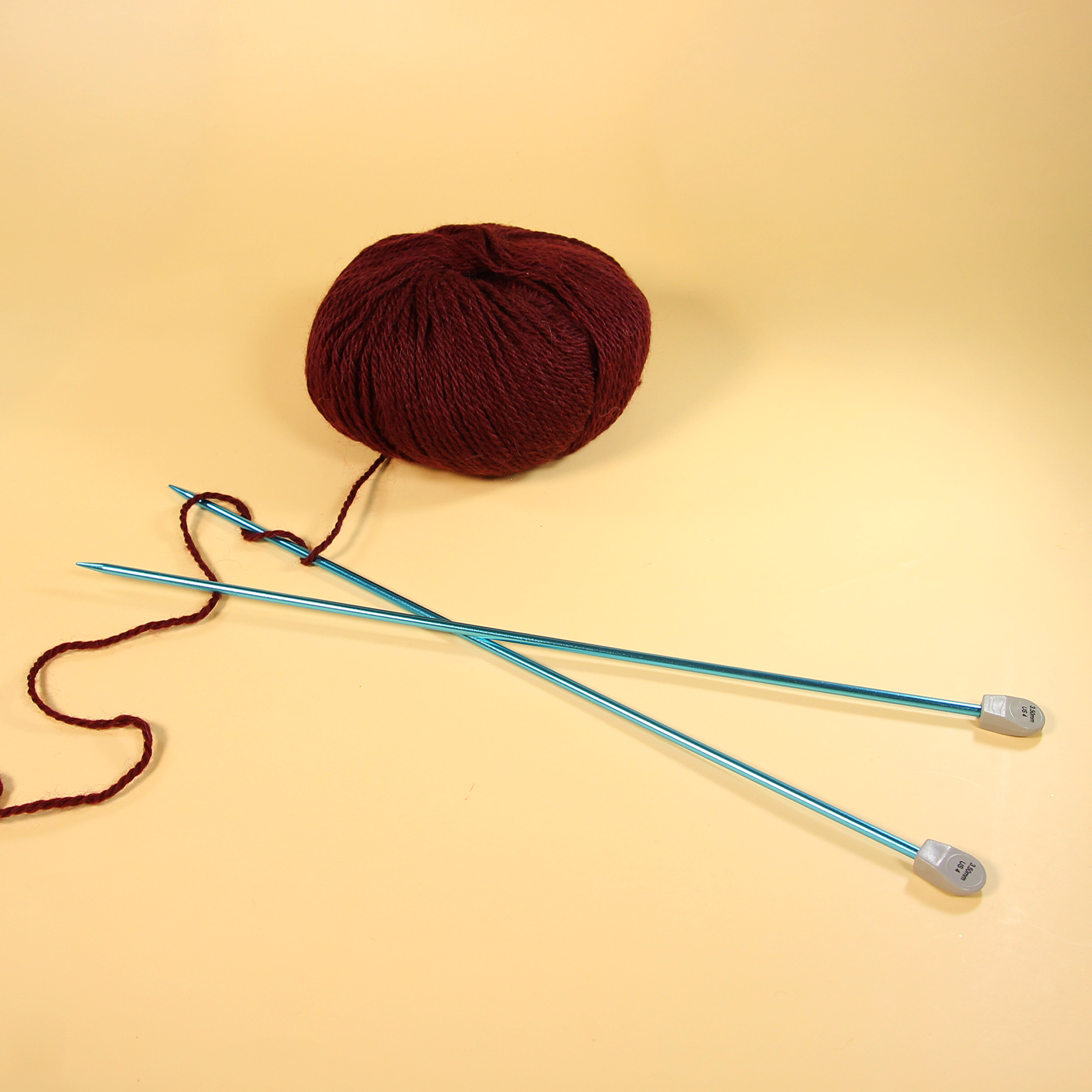 LOVE KNITTING Aiguilles à tricoter à double pointe en aluminium, 20 cm (8 po), 3,5 mm (US 4)
