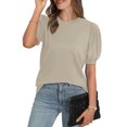 thumbnail image 2 of Dealovy Hauts Habillés Décontractés pour Femmes T-Shirts à Col Rond Manches Courtes Bouffantes Chemises Décontractées T-Shirts Basiques, 2 of 6