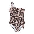 thumbnail image 2 of WREESH Women With Chest Pad Without Underwire One-Shoulder Lace-Up Swimsuit, 2 of 5