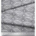 thumbnail image 3 of Soimoi Polyester Crepe Fabric Geometric Block Printed Fabric 1 Yard 52 Inch Wide, 3 of 3