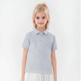 thumbnail image 4 of YUNAFFT Polos pour Enfants Été Décontracté Couleur Unie Manches Courtes Col Rond Lot de 2 Style Décontracté de Tous les Jours, 4 of 9